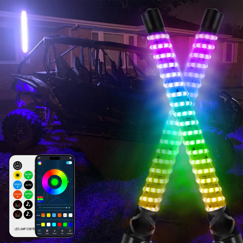 1-Foot RGB LED Chase, Brake and Whip Light Set for Honda Talon 1000R and 1000X product view