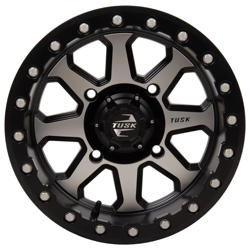 4/137 Beadlock UTV Wheel 15x7 4+3 Machined Black for Honda and Can-Am detail view 4