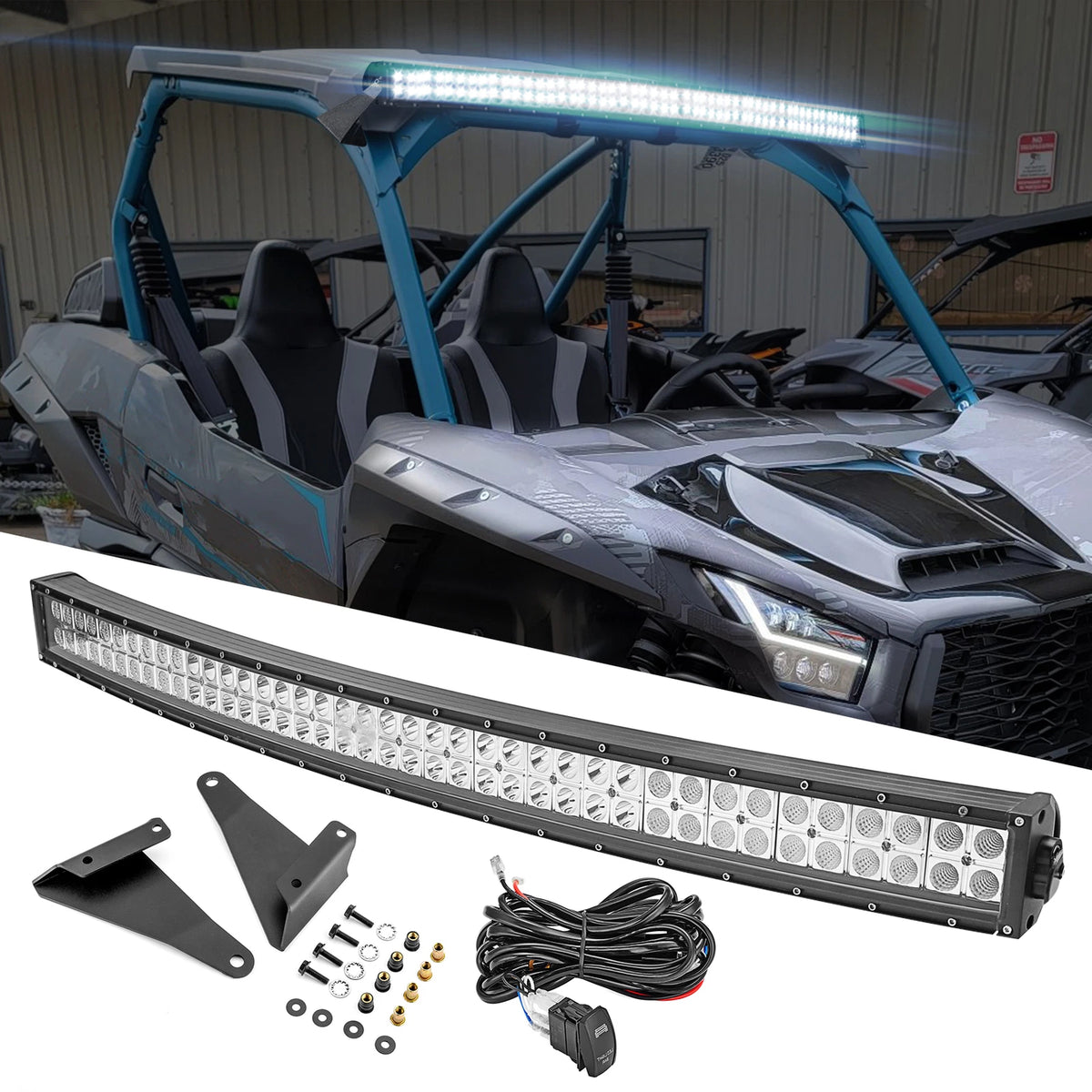 42-Inch Curved LED Light Bar Mounting Kit for Kawasaki Teryx KRX 1000 and KRX4 1000 product view