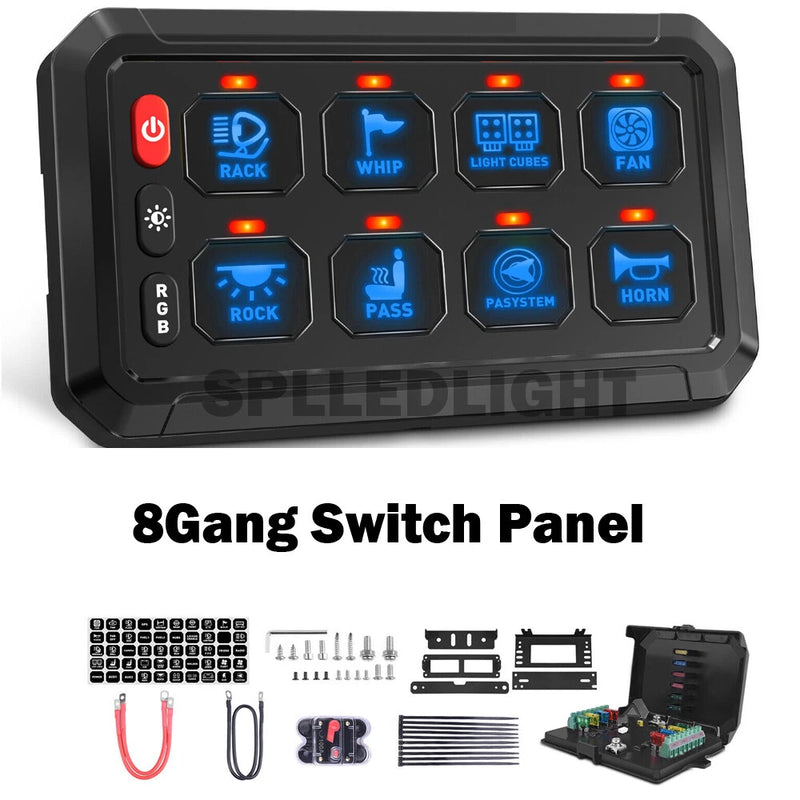 RGB 8-Gang Switch Panel for Can-Am Maverick X3 and X3 MAX 2017-2024 product view