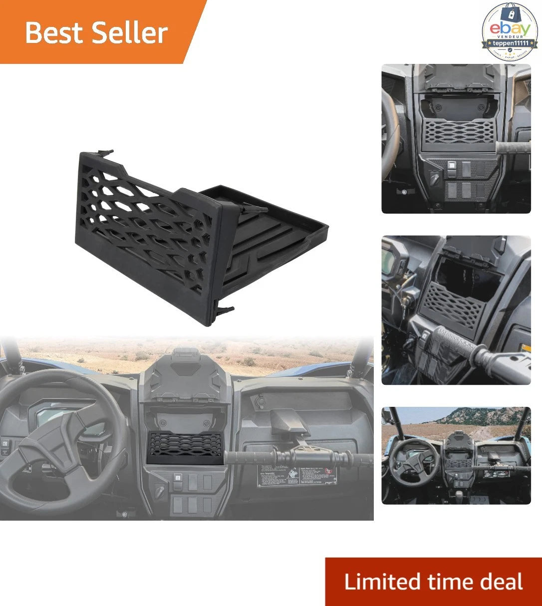 Dash Storage Net with Anti-Slip Tray for Kawasaki Teryx KRX 1000 2020-2027 product view