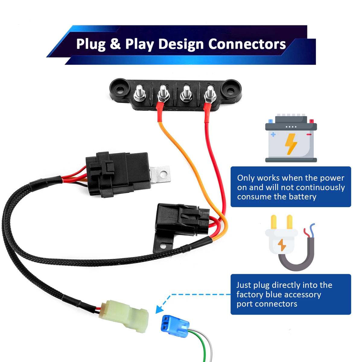 Keyed 35-Amp Accessory Busbar for Honda Talon 1000R and 1000X product view