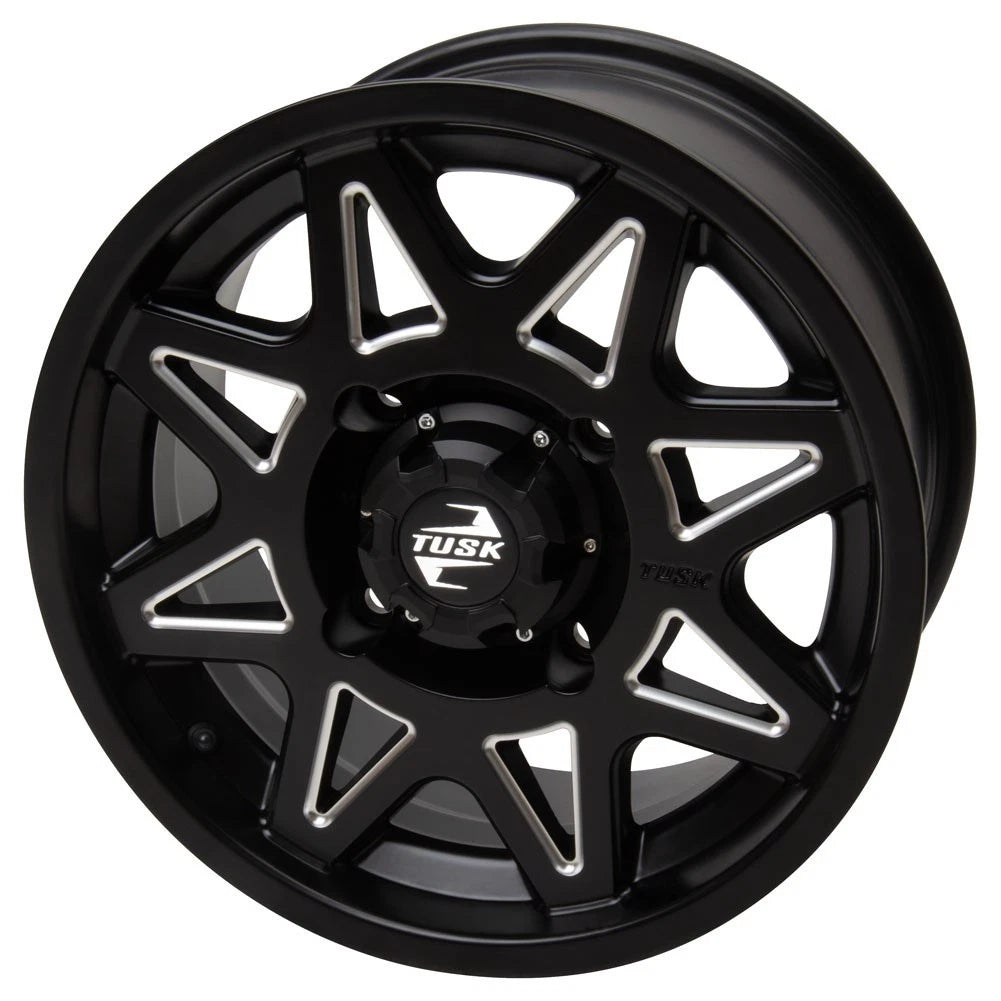 4/137 UTV Wheel 15x7 5+2 Milled Black for Honda Talon and Can-Am product view