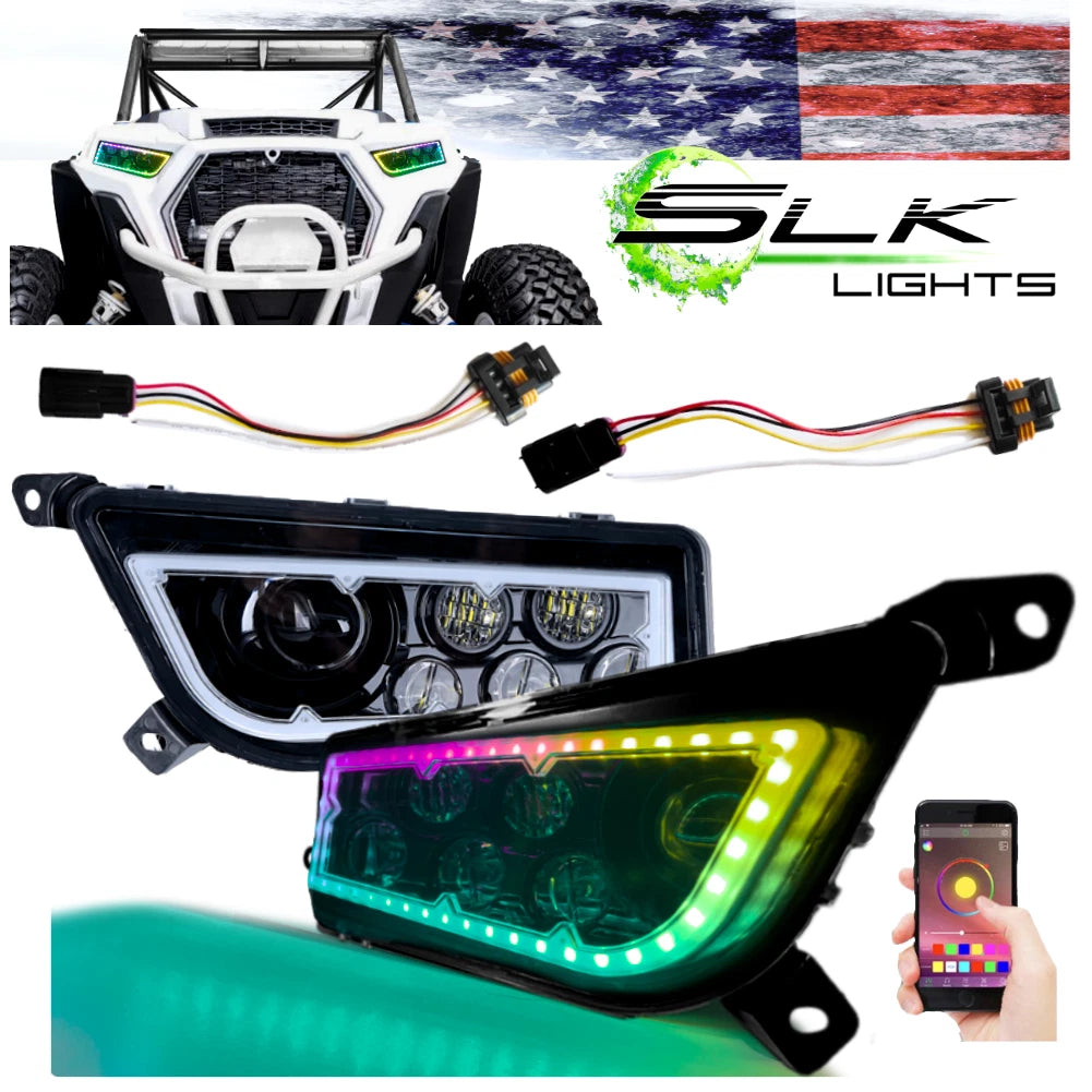 RGB Halo LED Headlight Set for Polaris RZR XP 1000, RZR 900 and General product view