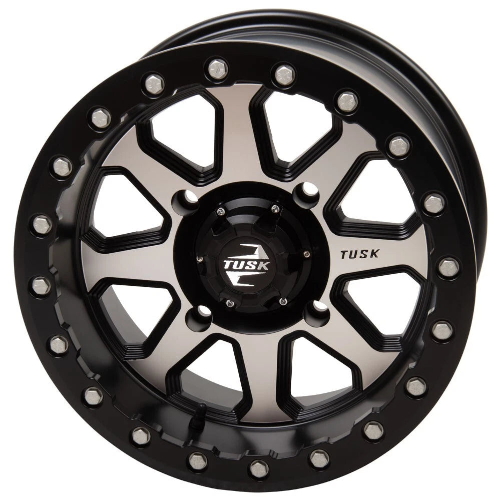 4/137 Beadlock UTV Wheel 15x7 4+3 Machined Black for Honda and Can-Am product view