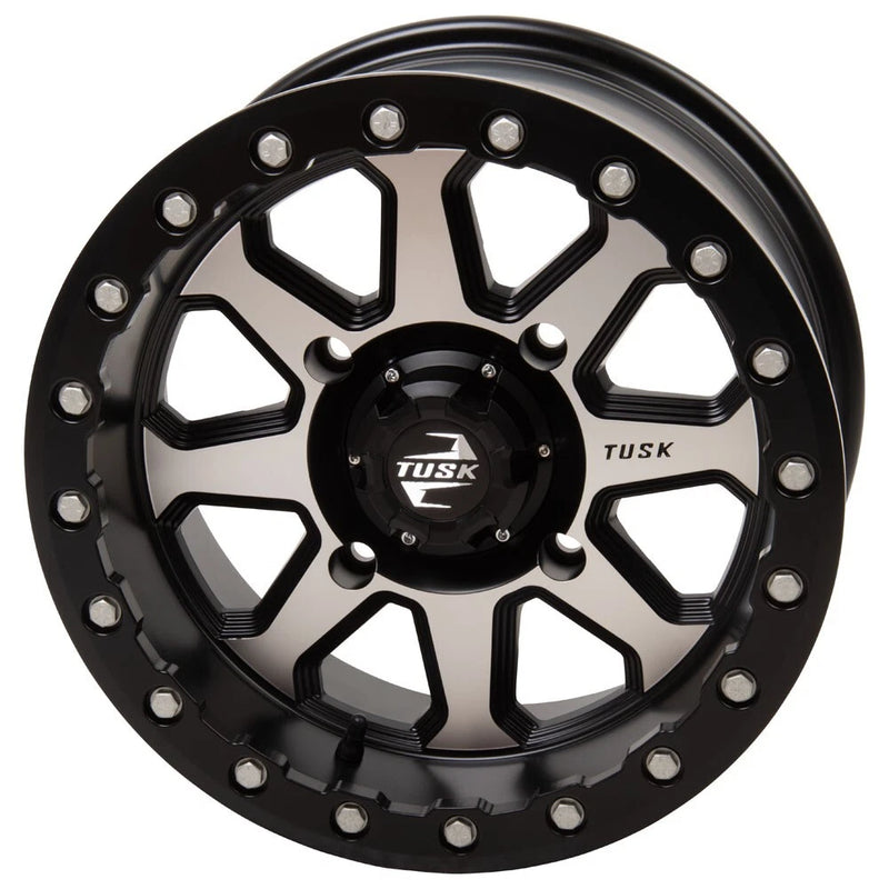 4/137 Beadlock UTV Wheel 15x7 4+3 Machined Black for Honda and Can-Am product view