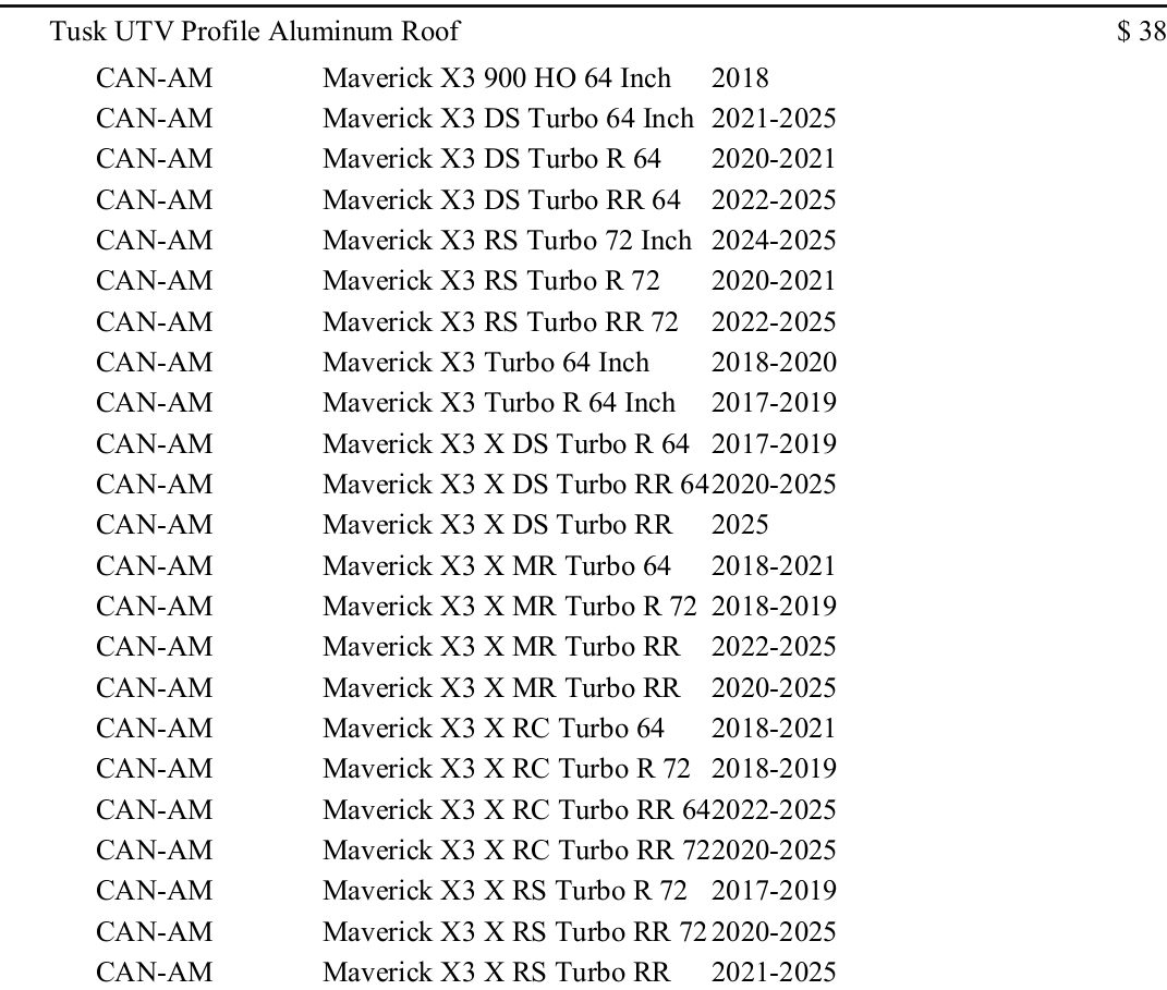Aluminum UTV Roof for Can-Am Maverick X3/Max 2021-2025 product view