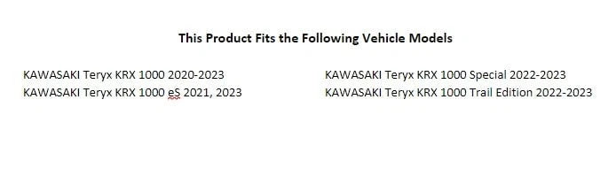 Black Rock Sliders for Kawasaki Teryx KRX 1000 2020-2025 product view