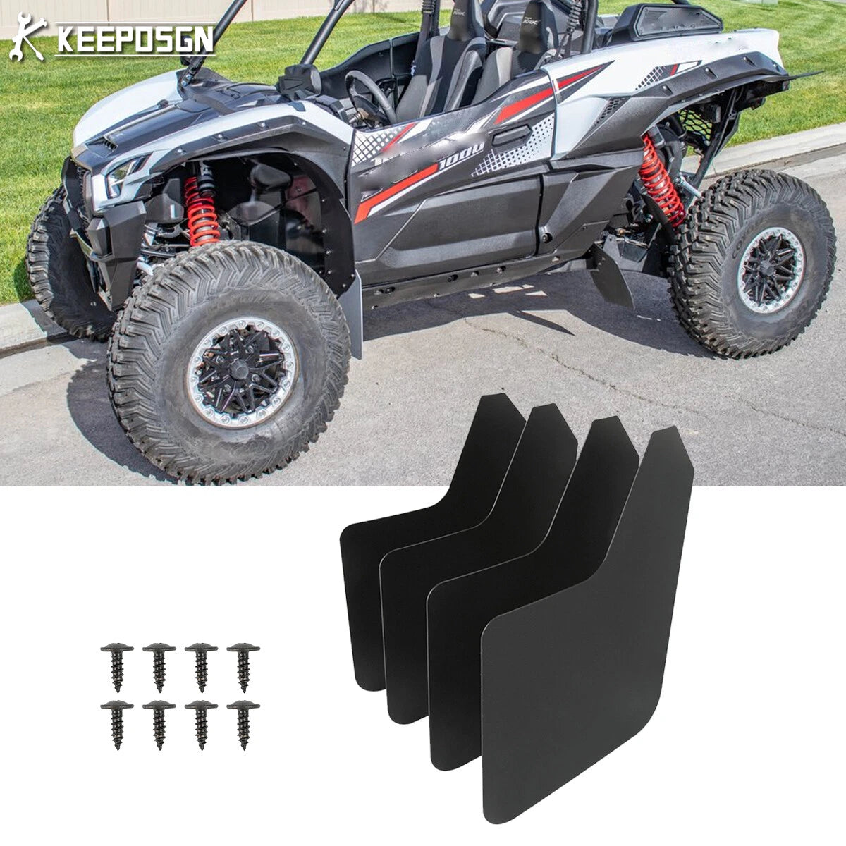 Four-Piece Mud Flap and Splash Guard Set for Kawasaki Teryx KRX 1000 product view