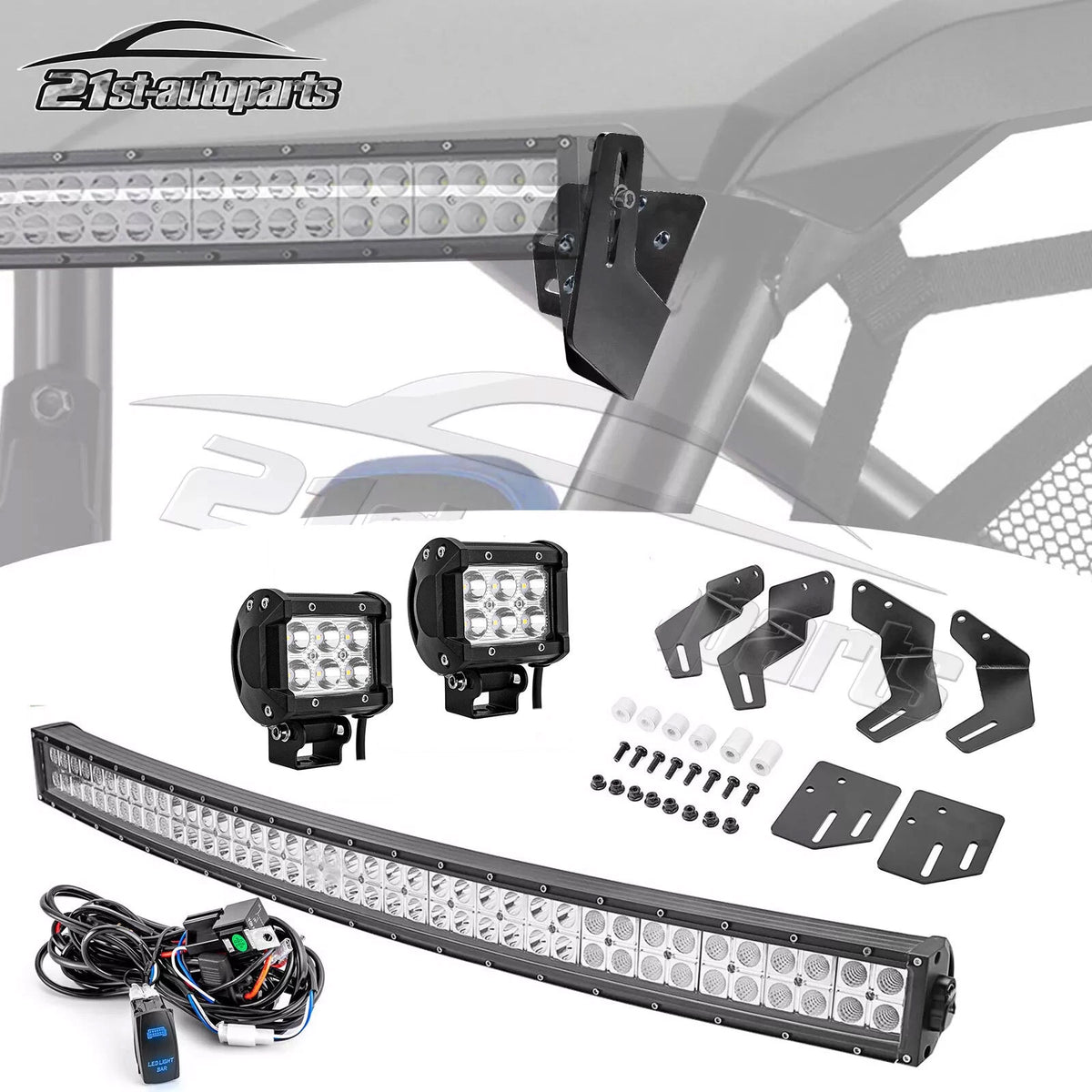 42-Inch LED Light Bar Mounting Kit with Pod Lights for Honda Talon 1000 product view