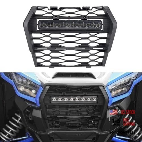 Front Mesh Grille with LED Light for Kawasaki Teryx KRX 1000 product view