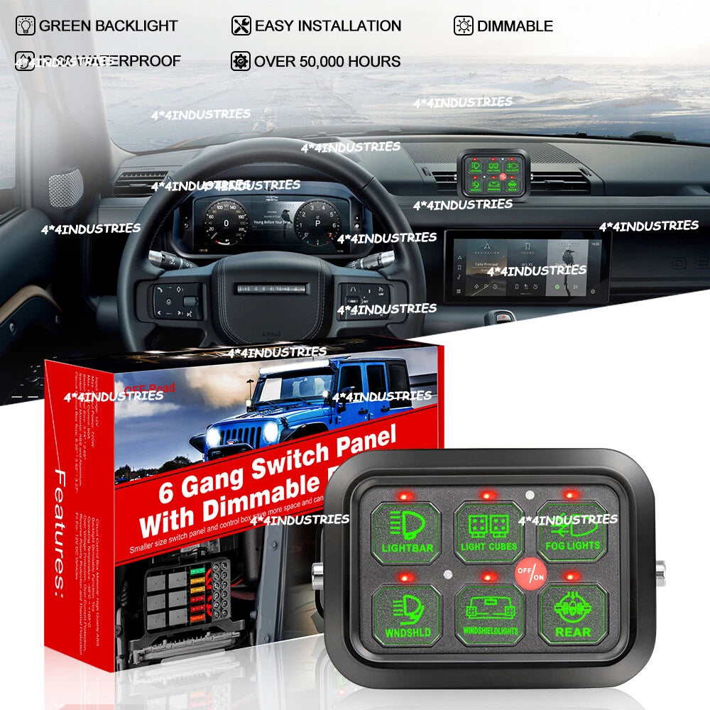 6-Gang Switch Panel for Polaris RZR XP 1000 Ultimate 2023-2024 product view
