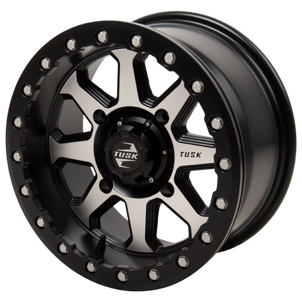 4/137 Beadlock UTV Wheel 15x7 4+3 Machined Black for Honda and Can-Am detail view 2
